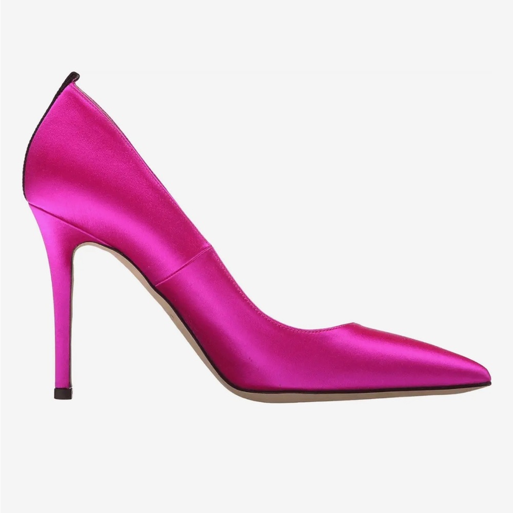 SJP Fawn 100mm pink satin pump size 40 fits like size 9 - Picture 4 of 8
